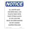 Signmission OSHA Notice, 7" Height, All Diaper Aged Children Shall Sign, 7" X 5", Portrait OS-NS-D-57-V-10099 - alternate 1
